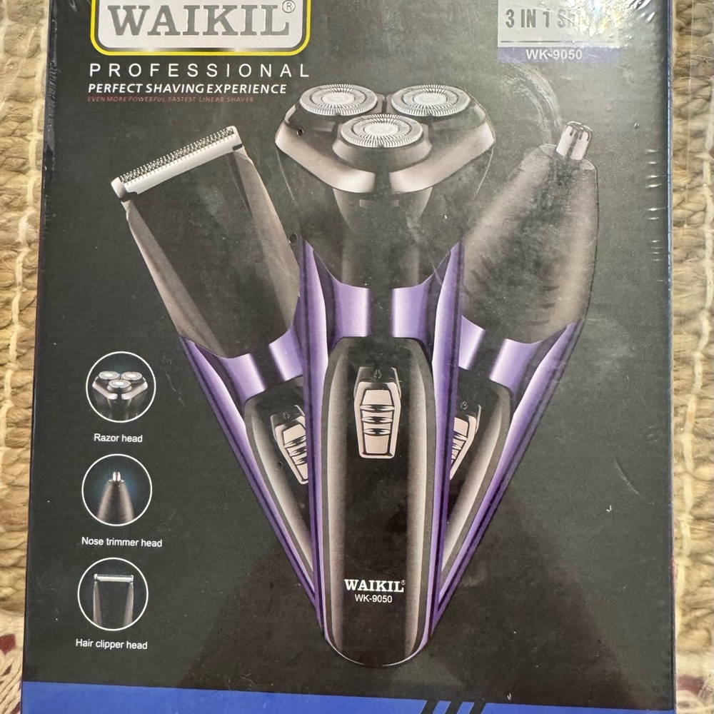 3-in-1 Shaving Kit - Black and Purple